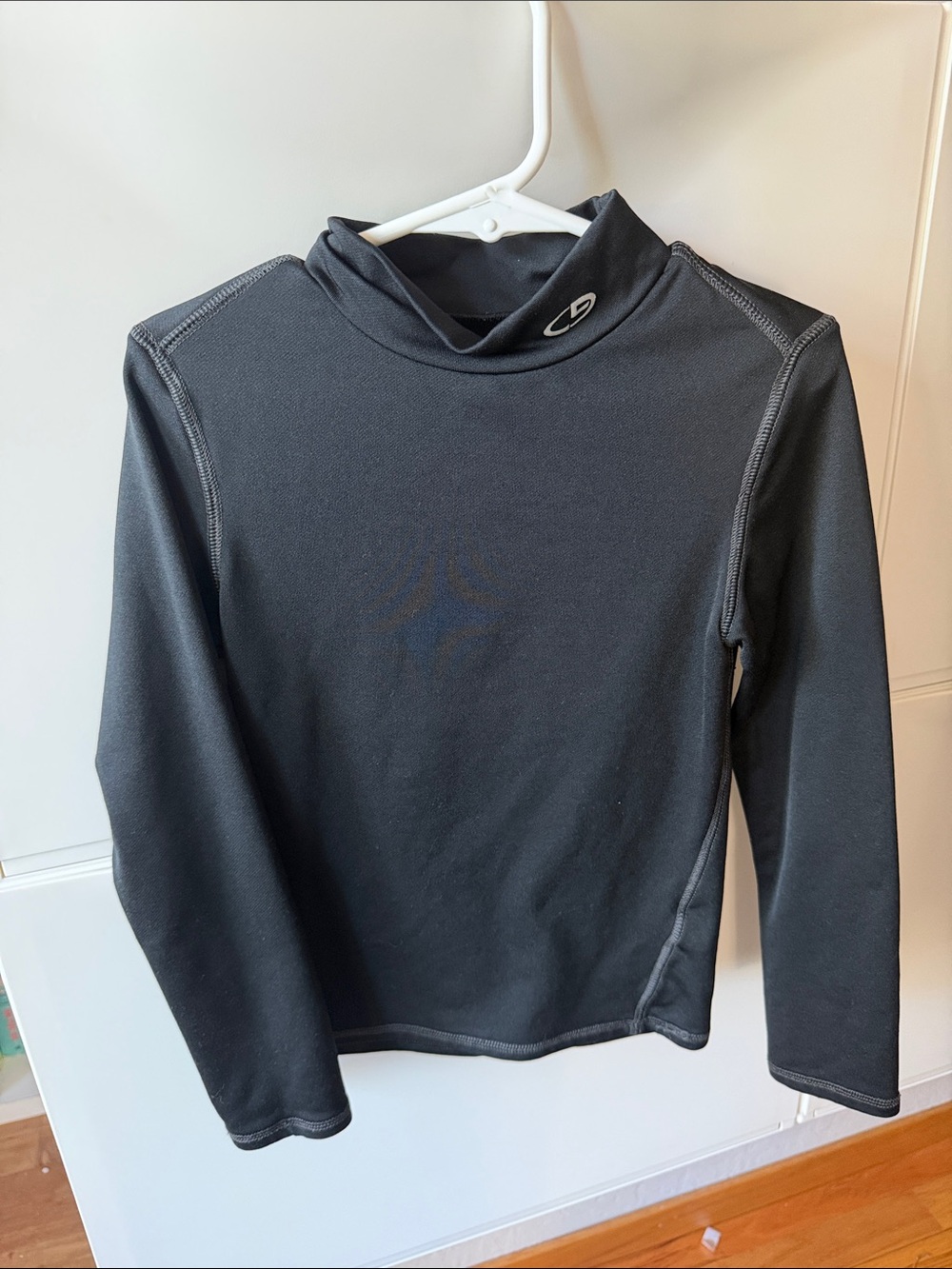 Champion Black Long-Sleeve Mock Neck Performance Shirt for Kids